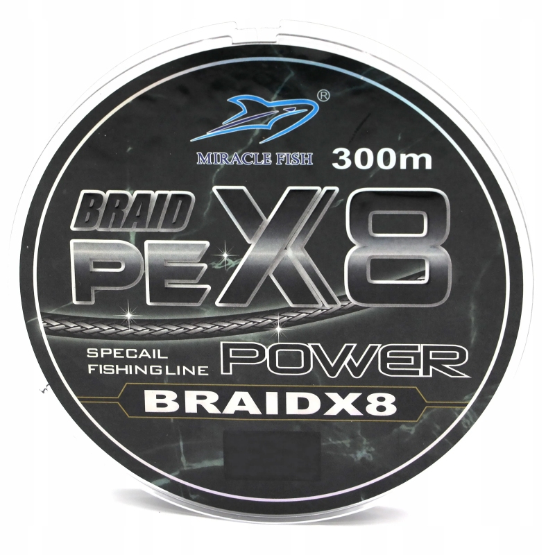 Plecionka Wędkarska BRAID PE x8 splotów MOCNA 300m 0,06 12kg
