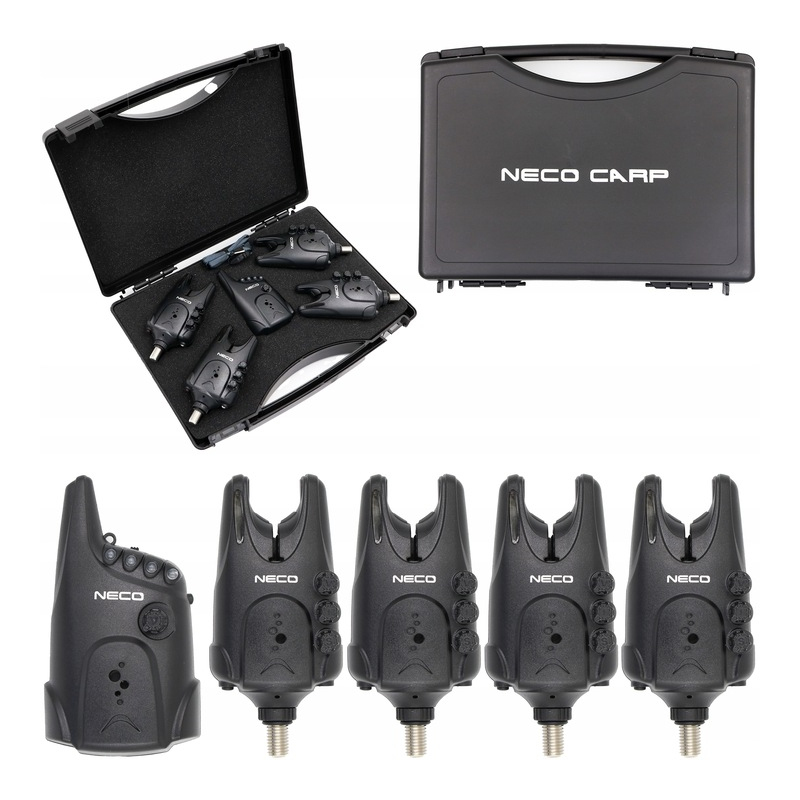 Zestaw sygnalizatorów brań z centralka Neco ZF-Pro 104 4+1