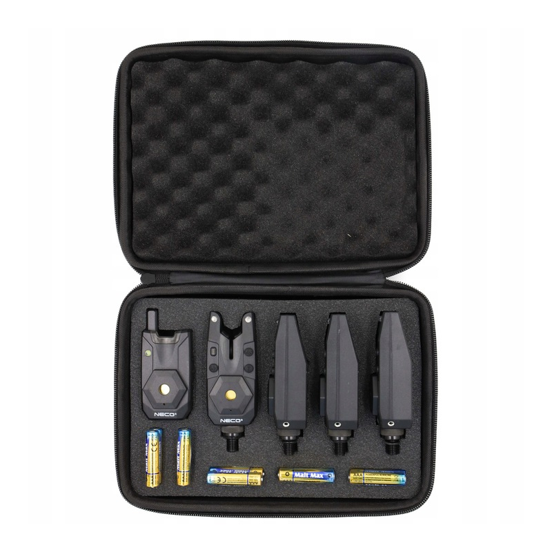 Zestaw sygnalizatorów brań z centralka Neco Base-X 104 4+1