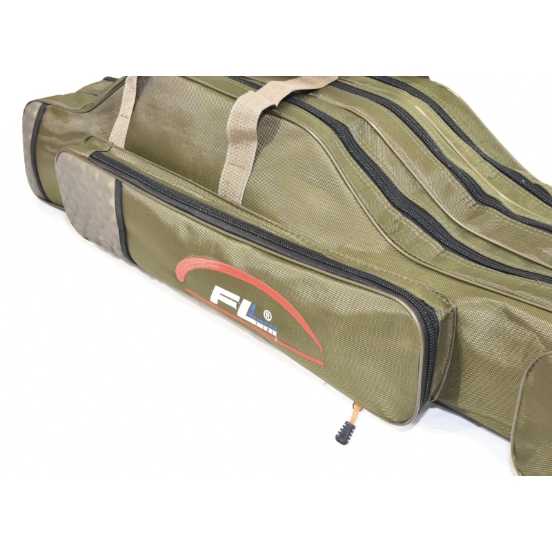 Pokrowiec wędkarski 3 komory usztywniany 85cm olive