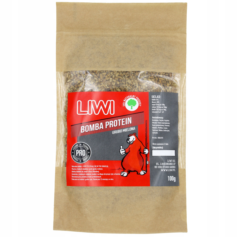 Mączka z białych robaków i pinki, grubo mielona. Naturalne białko.