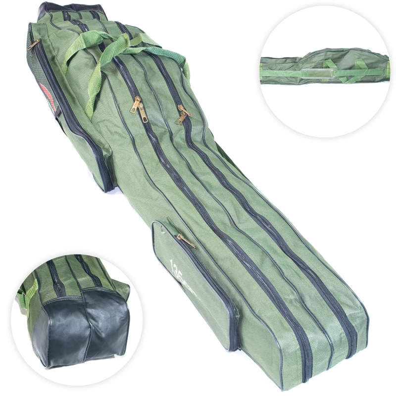 Pokrowiec wędkarski 2 komory zielony 115cm