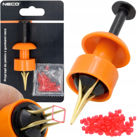 PRZYRZĄD SZCZYPCE WĘDKARSKIE NECO DO ZAKŁADANIA GUMEK PELLETU + GUMKI