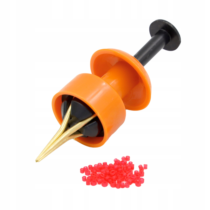 PRZYRZĄD SZCZYPCE WĘDKARSKIE NECO DO ZAKŁADANIA GUMEK PELLETU + GUMKI