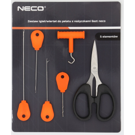 ZESTAW KARPIOWY AKCESORIA FEEDEROWY IGŁY DO KULEK I PELLETU + NOŻYCZKI