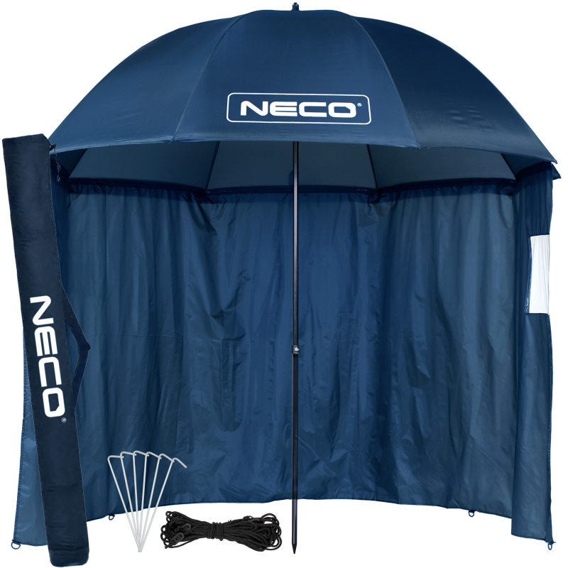 PARASOL NAMIOT WĘDKARSKI WODOSZCZELNY Z OSŁONĄ 250CM NAVY BLUE