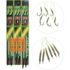 Przypony karpiowe z włosem plecionka hak 2,4,6