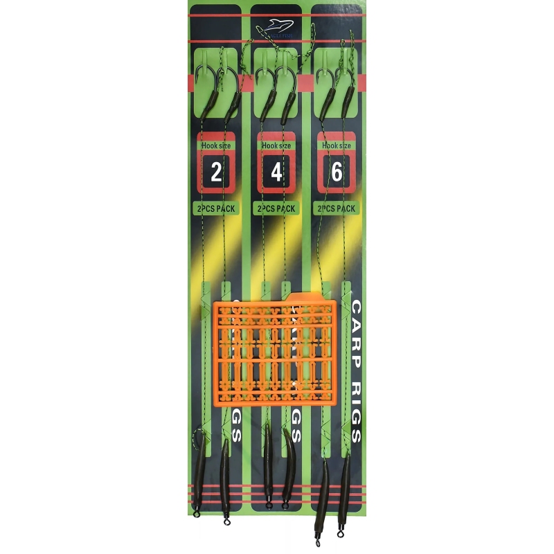 Przypony karpiowe z włosem plecionka hak 2,4,6