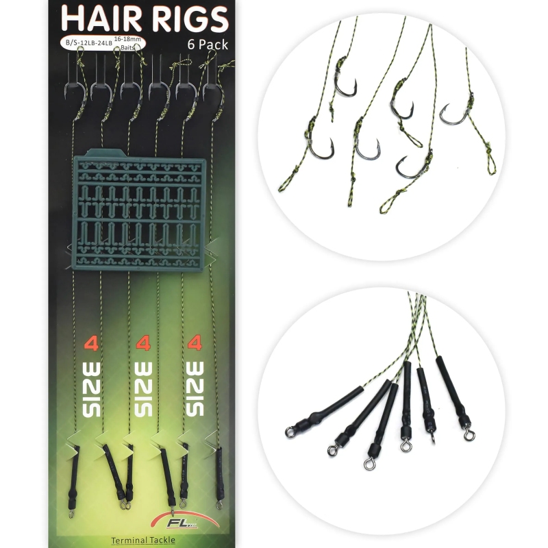 Przypony karpiowe plecionka z włosem hak 4 mały