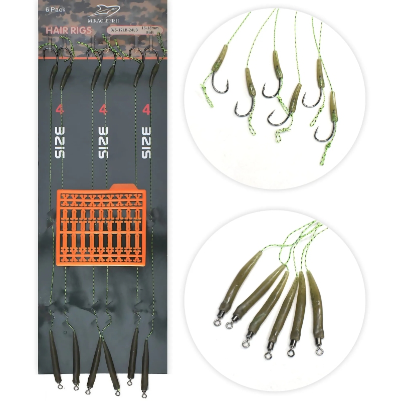 Przypony karpiowe plecionka z włosem hak 2