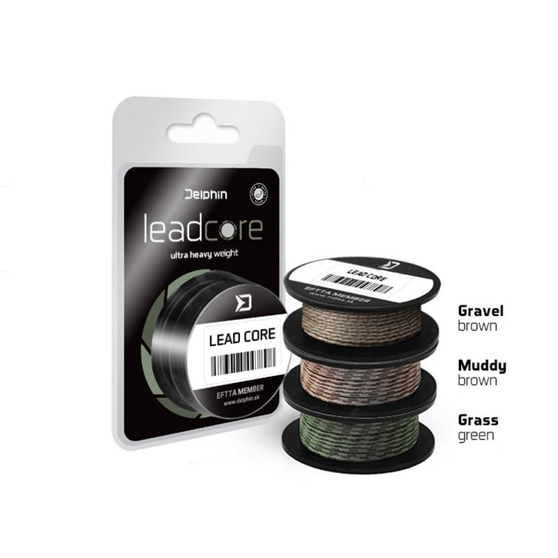 Delphin plecionka leadcore zielona 45lbs 5m