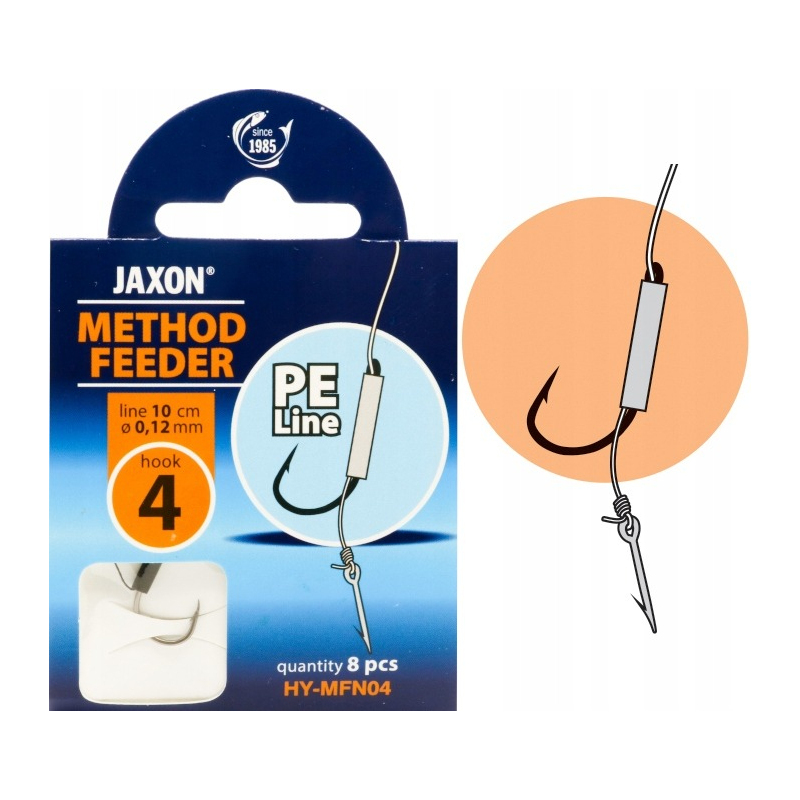 Przypon Jaxon Method Feeder MFN rozm. 6 0,12mm 10cm 8szt