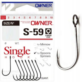 Haczyki Owner 51580 S-59 zadziorowe rozm. 6