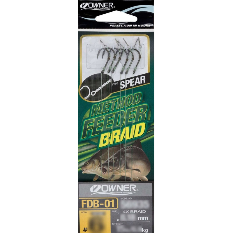 Przypon Owner FDB-01 Method Feeder rozm. 12 0,12mm 10cm 6szt