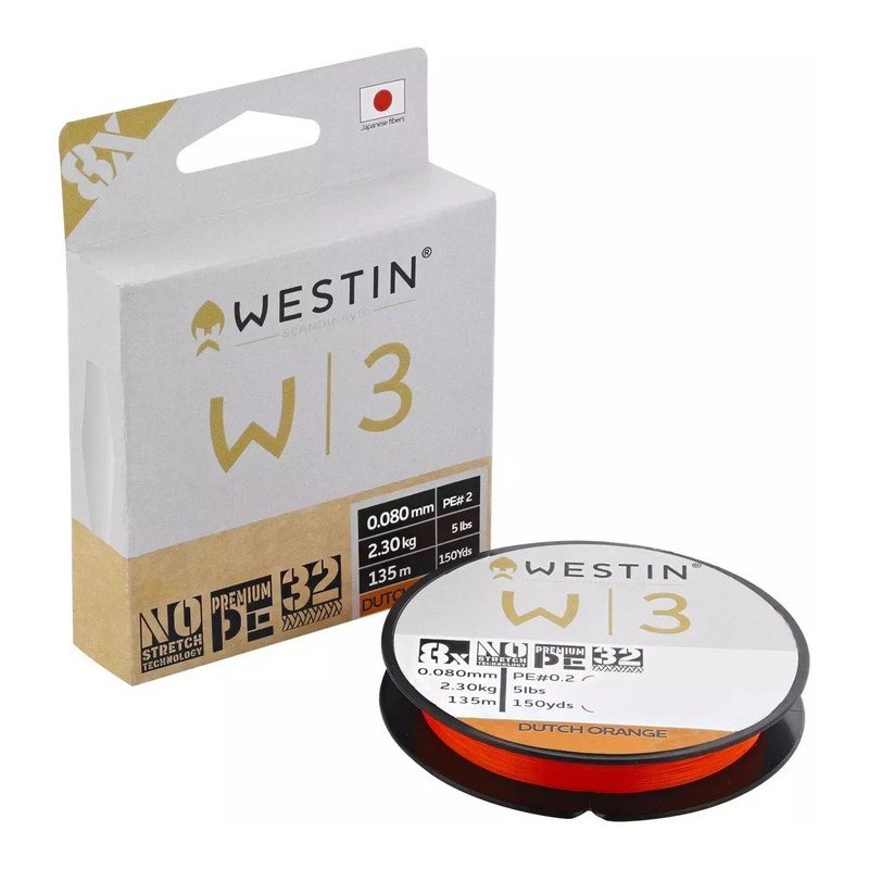 Plecionka Westin W3 X8 dutch orange 135m 0,128mm