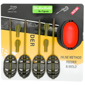 Zestaw koszyków Method Feder in-line z lotką 30+40+50+60g z foremką