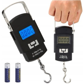 Waga wędkarska elektroniczna bagażowa podróżna + baterie