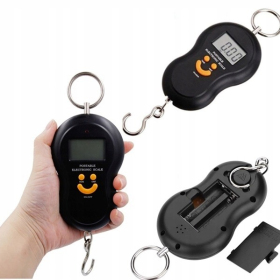 Waga wędkarska elektroniczna bagażowa podróżna + baterie