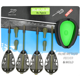 Zestaw koszyków Method Feder in-line z lotką Large 30+40+50+60g z foremką