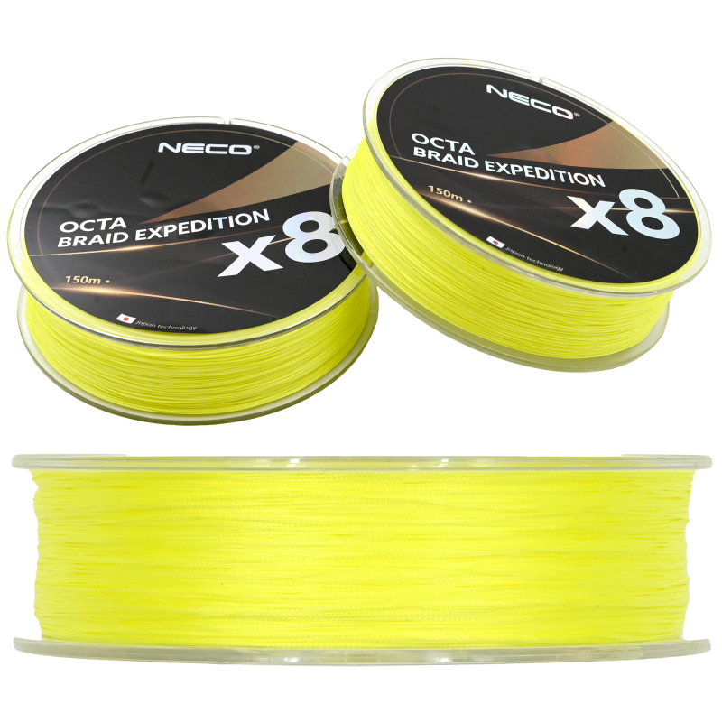 Plecionka Neco Octa Braid Expedition x8 150m 0,14mm - żółta