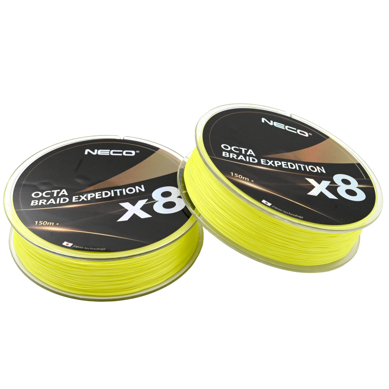 Plecionka Neco Octa Braid Expedition x8 150m 0,18mm - żółta