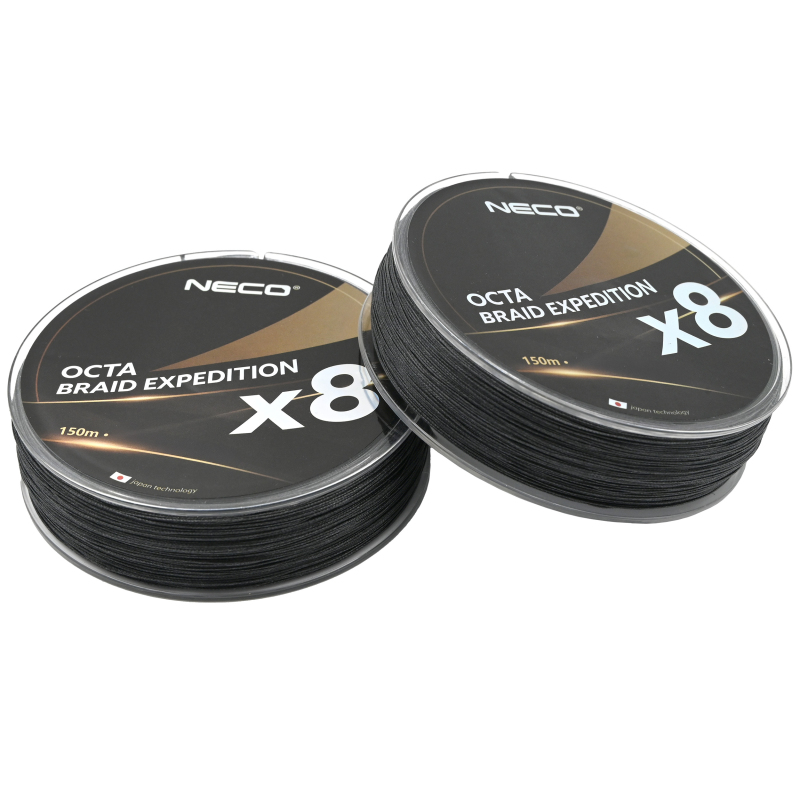 Plecionka Neco Octa Braid Expedition x8 150m 0,08mm - czarna