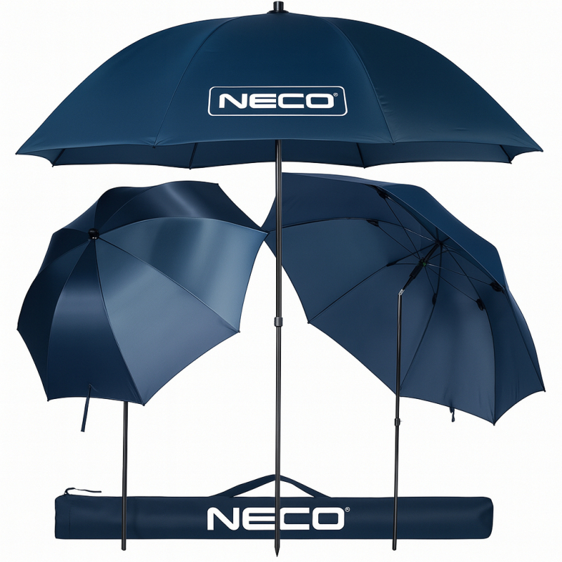 PARASOL WĘDKARSKI WODOSZCZELNY REGULOWANY KĄT 220cm NAVY BLUE