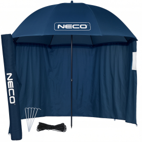 PARASOL NAMIOT WĘDKARSKI WODOSZCZELNY Z OSŁONĄ 220CM NECO NIEBIESKI