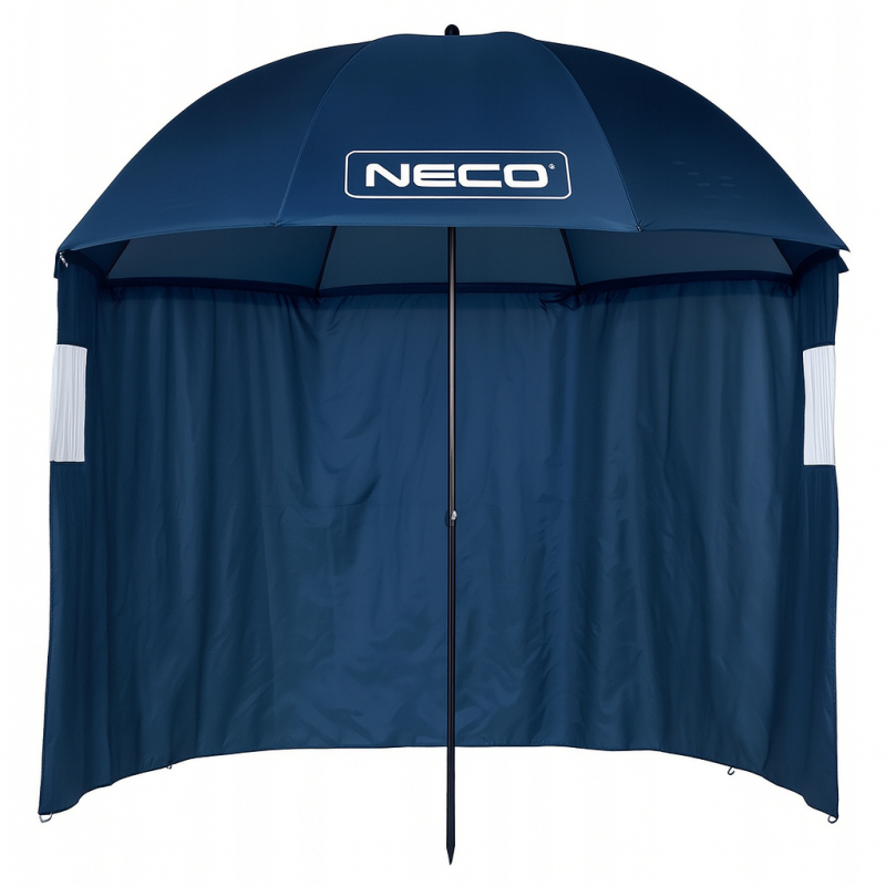 PARASOL NAMIOT WĘDKARSKI WODOSZCZELNY Z OSŁONĄ 220CM NECO NIEBIESKI