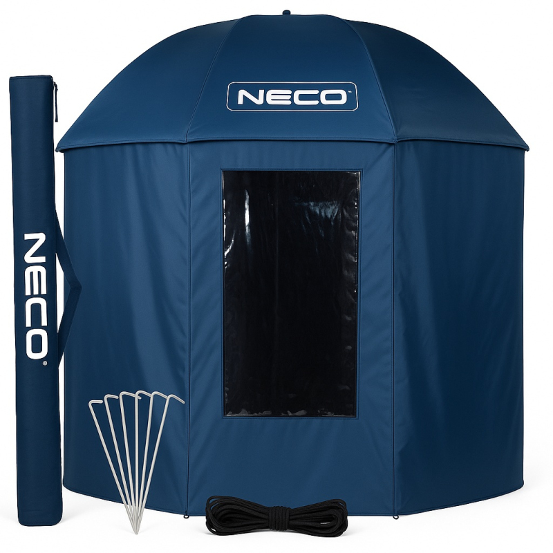 PARASOL WĘDKARSKI NECO PRO 250CM REGULOWANY KĄT NACHYLENIA NAVY BLUE