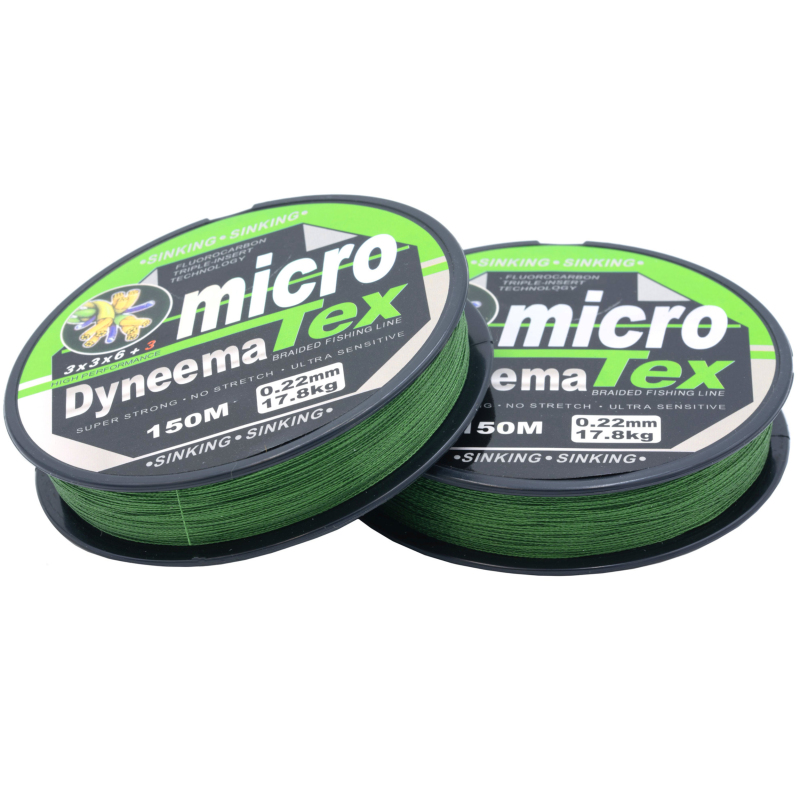 Plecionka Micro Tex Dyneema Zielona 0,20mm