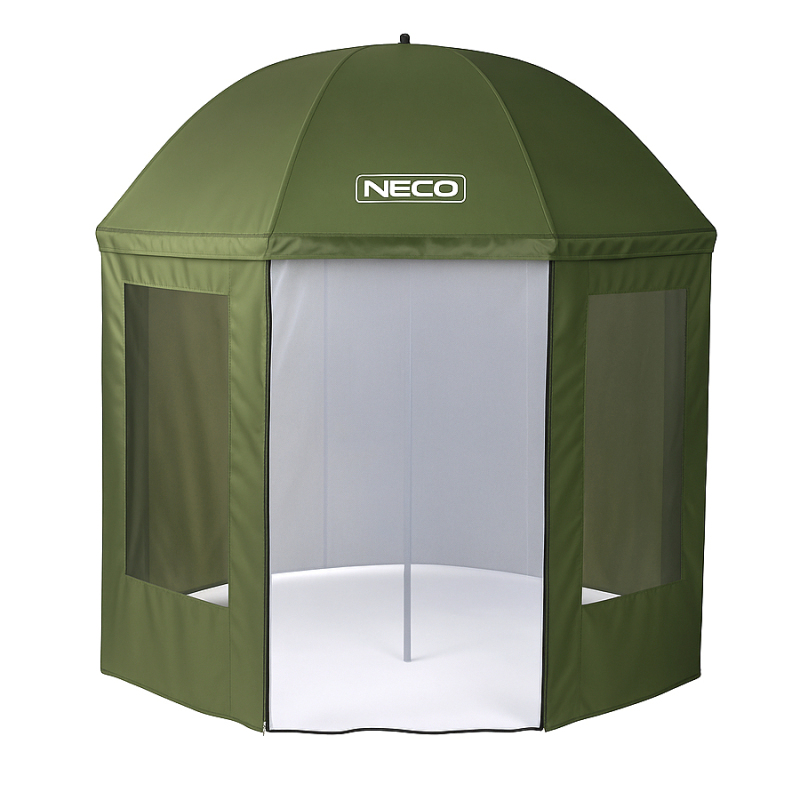 Parasol wędkarski cały zamykany z moskitierą Neco Pro 250cm