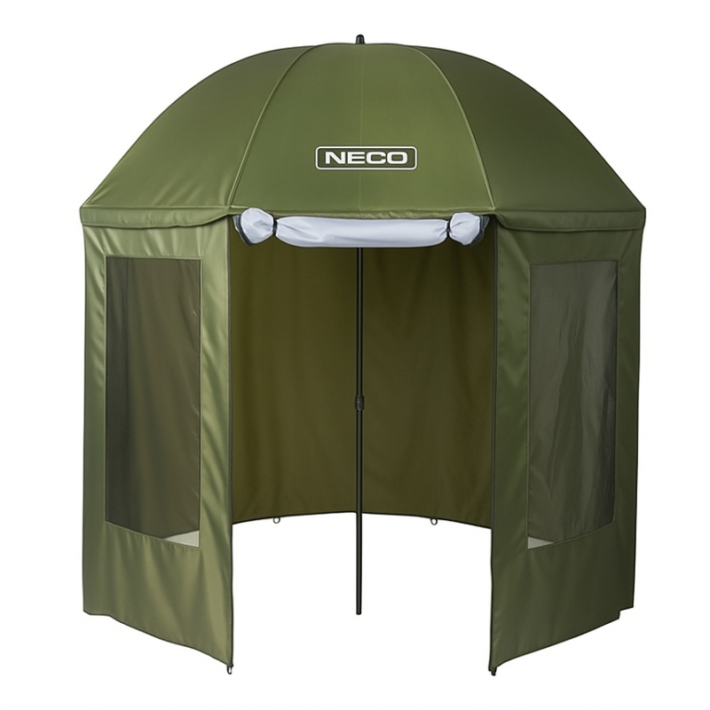 Parasol wędkarski cały zamykany z moskitierą Neco Pro 250cm