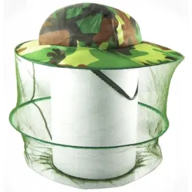 KAPELUSZ CZAPKA NA KOMARY MESZKI MOSKITIERA FL ROZ. UNIWERSALNY KOLOR CAMO