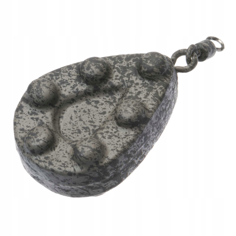 Ciężarek karpiowy płaska gruszka z kolcami i krętlikiem 50g