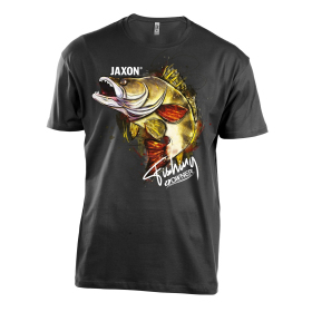 Koszulka Jaxon Nature czarna sandacz rozm. M