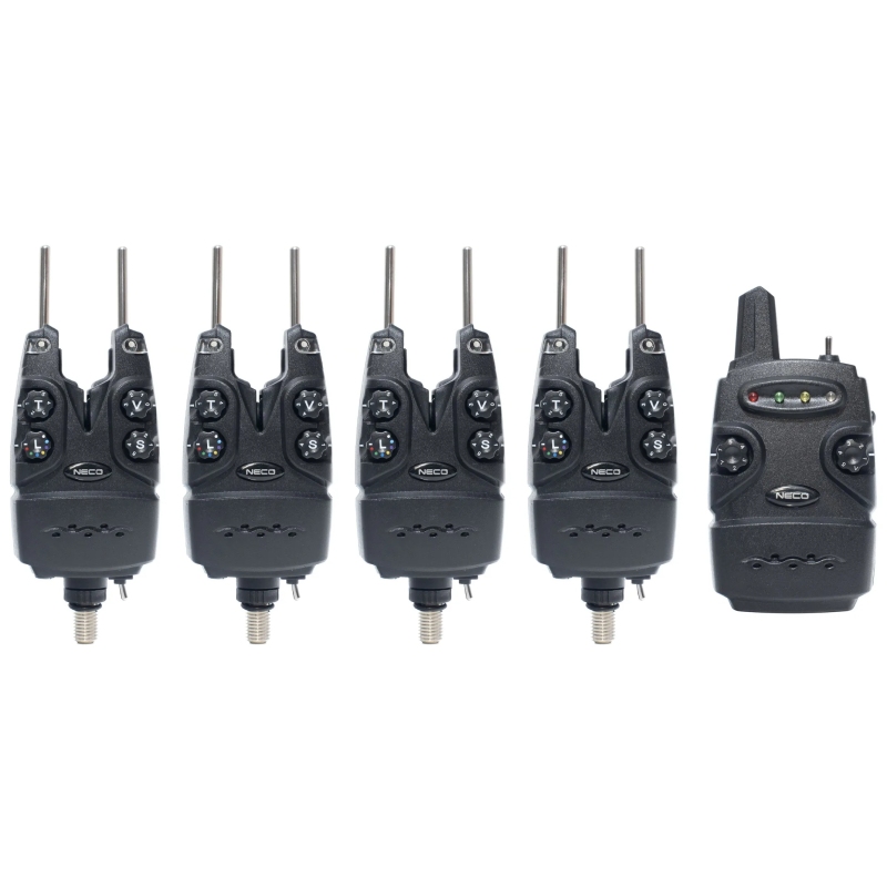 Zestaw sygnalizatorów brań z centralka Neco F104 4+1