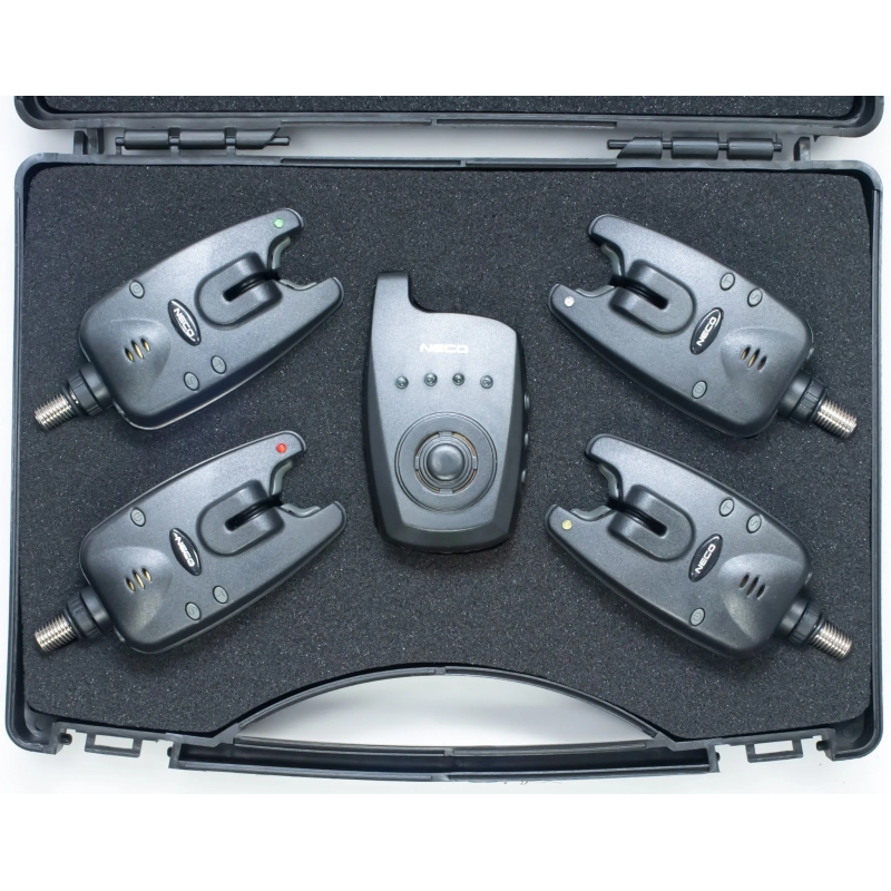 Zestaw sygnalizatorów brań z centralka Neco H104 4+1