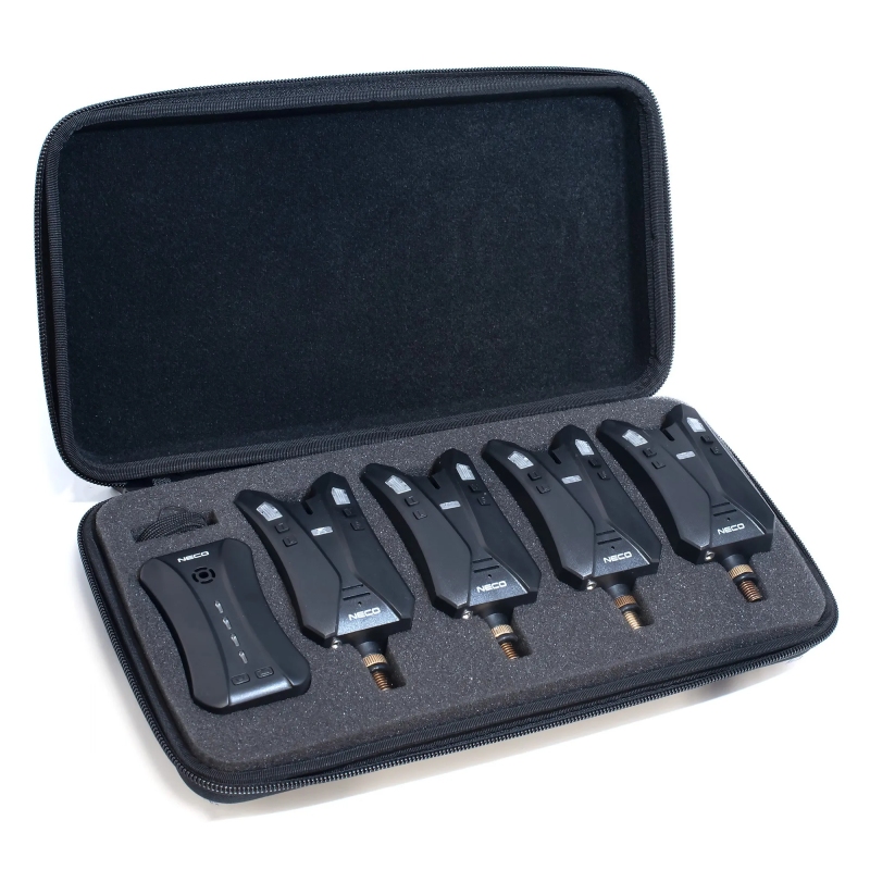 Zestaw sygnalizatorów brań z centralka Neco K104 4+1