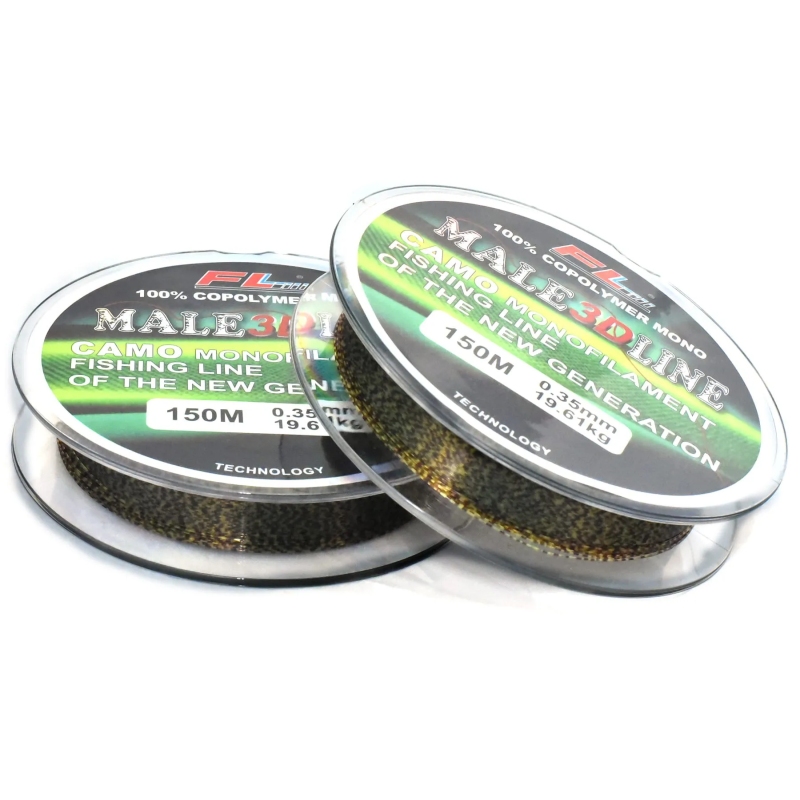 Żyłka fl male 3d line camo tonąca 0,18mm 150m