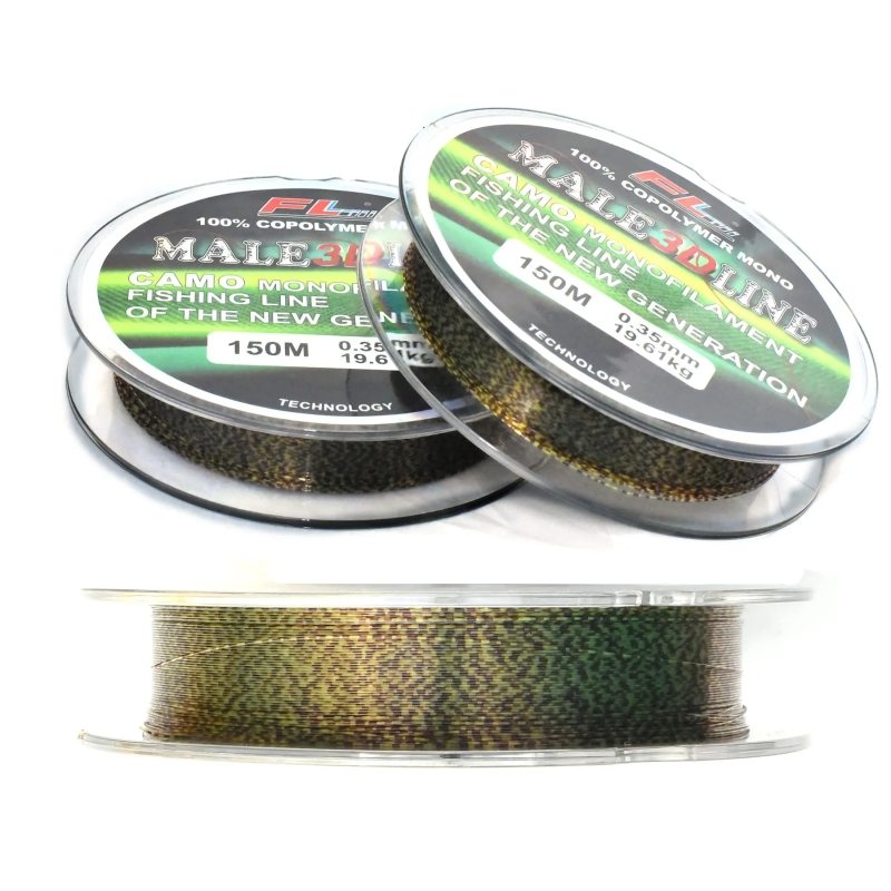 Żyłka fl male 3d line camo tonąca 0,30mm 150m