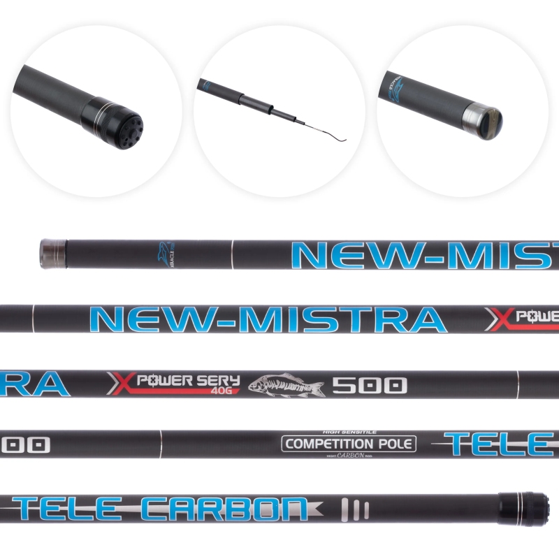 Wędka bat new mistra competition pole 5m 40g