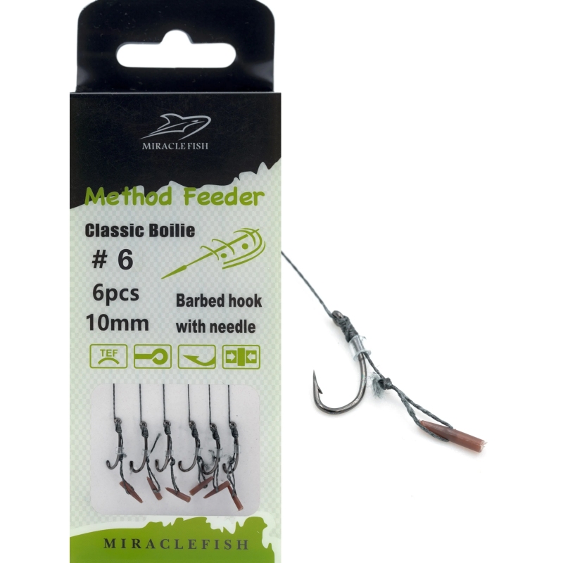 Przypony haki teflonowe method feeder push stop r6