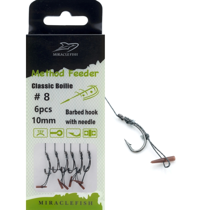 Przypony haki teflonowe method feeder push stop r8