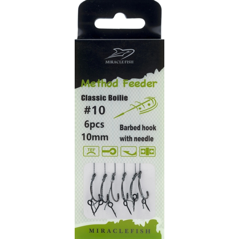 Przypony haki teflonowe method feeder z igłą r10