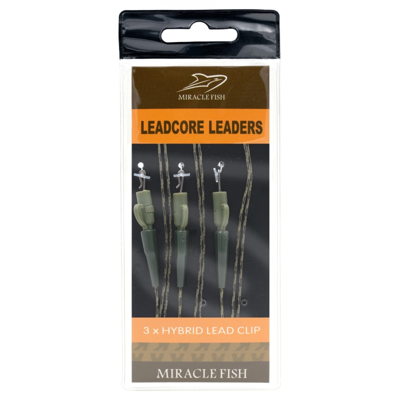 Zestaw końcowy leadcore klips bezpieczny 3szt 75cm