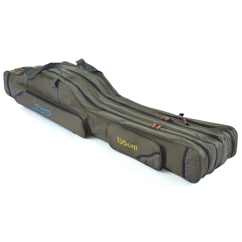 Pokrowiec wędkarski wzmacniany zielony 3 komory 120cm