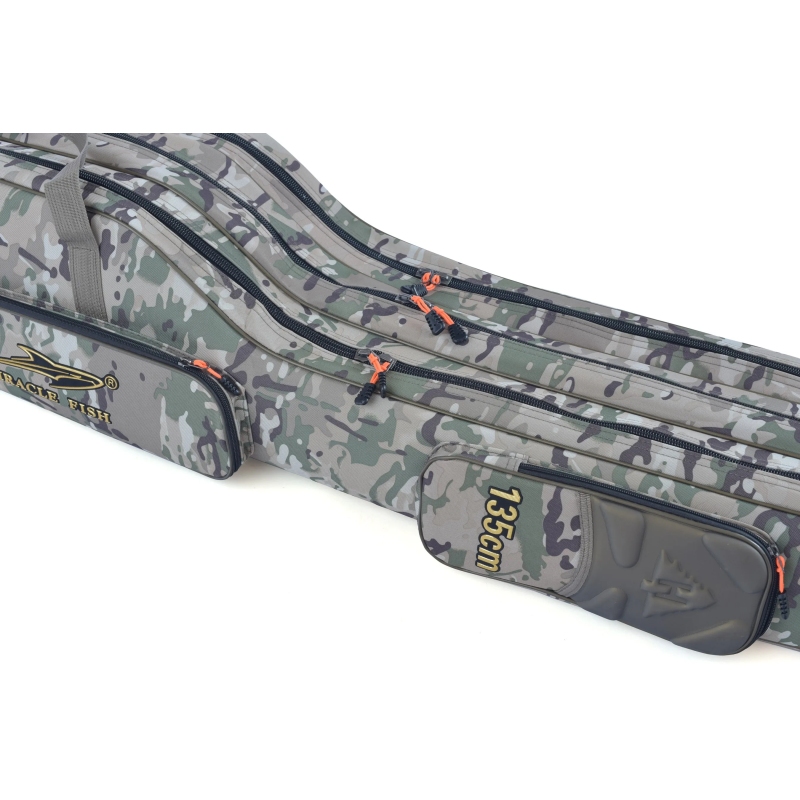 Pokrowiec wędkarski wzmacniany moro 3 komory 135cm