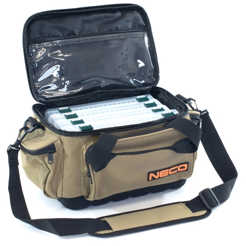 Torba wędkarska neco z 4 pudełkami 30,5x21x21cm