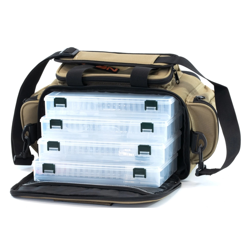 Torba wędkarska neco z 4 pudełkami 30,5x21x21cm